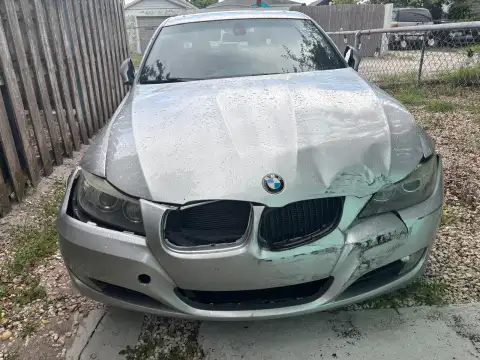 BMW collision damage before repair